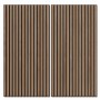 2 Akustikpaneele Walnuss, MDF mit schwarzem Filz, 60x120 cm, zur Wand- und Deckenverkleidung.