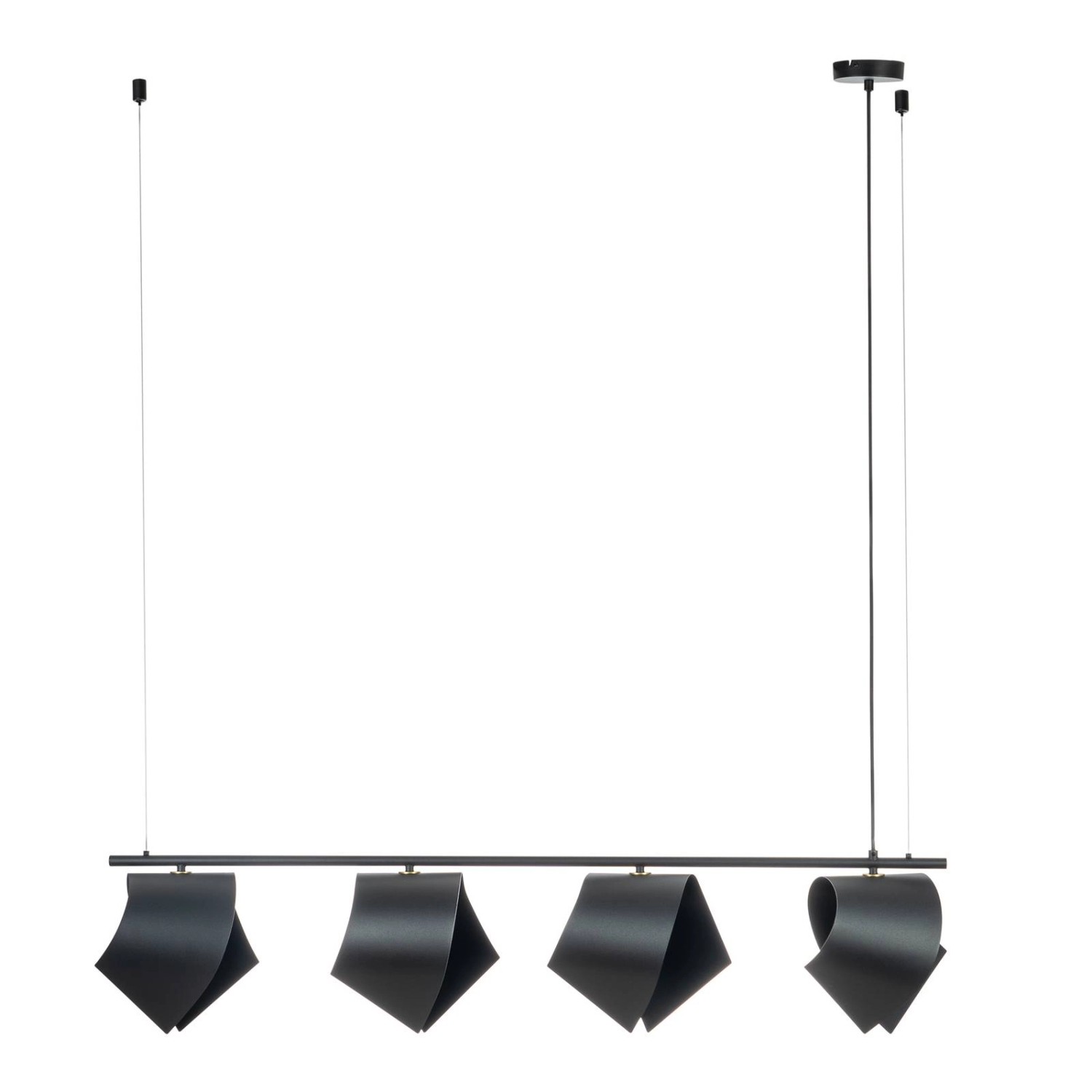 Lucande Pendelleuchte Mikolay 9639778 Design Modern in Schwarz aus Metall 4 günstig online kaufen