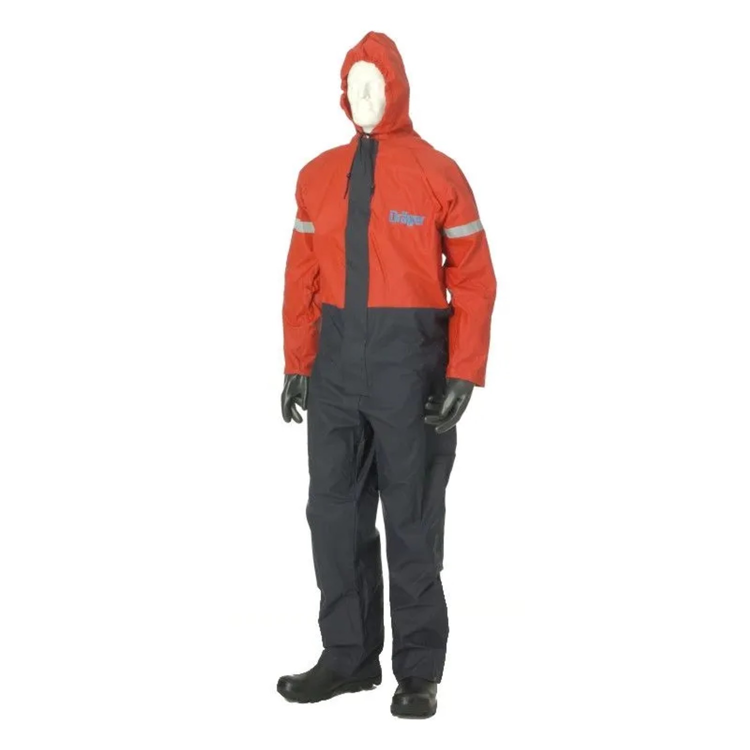 Dräger Wiederverwendbarer Schutzanzug Overall Spc 2400 Flexothane gegen Chemikalien Öle Größe XXL Schwarz-orange