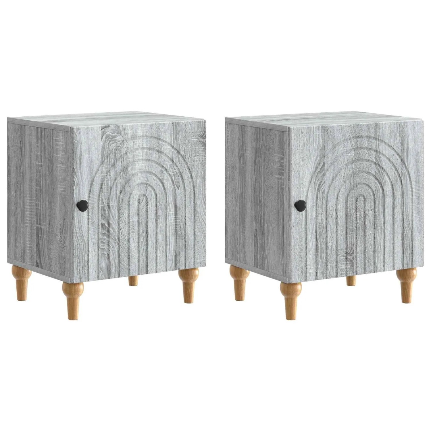 vidaXL Nachttisch 2 Stk Graues Sonoma 43 x 34,5 x 50 cm Holzwerkstoff 894118