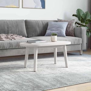 vidaXL Tischplatte Weiß 80x40x2,5 cm Massivholz Kiefer Oval 824351