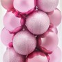 30-teiliges Weihnachtskugel-Set in Rosa mit Glitzer, matten und glänzenden Oberflächen, Ø 4 cm.