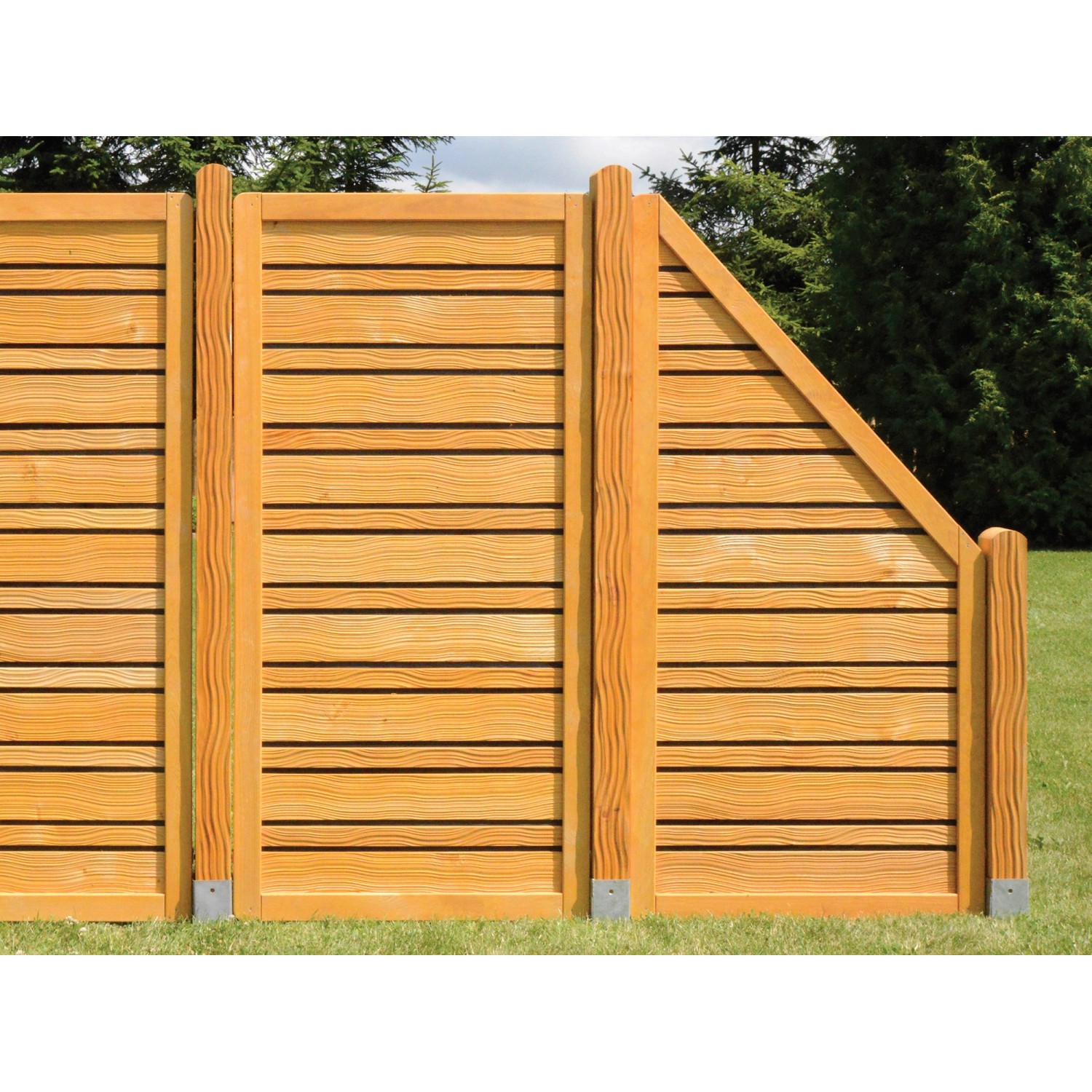 SichtschutzzaunElement Salvia HonigAnthrazit 90 cm x 180 cm kaufen