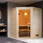 Karibu Sauna "Rabea Eckeinstieg" Naturbelassen mit Ofen 3,6 kW Integriert_2