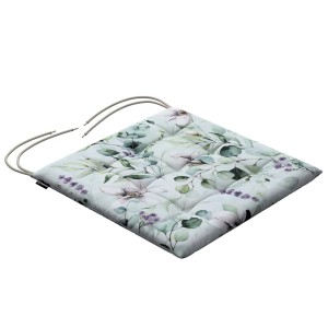Dekoria Stuhlkissen Ulrich mit Blumenmuster in Mintgrün-Weiß, 40x40 cm.