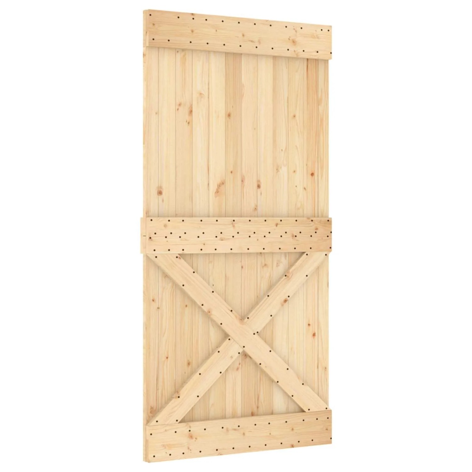 vidaXL Schiebetür NARVIK Natur und Schwarz 100 x 210 cm 213,5 cm 3445394