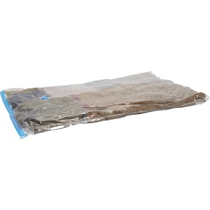 Vakuum-Kleiderbeutel 3er-Set zur platzsparenden Aufbewahrung von Textilien.