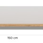 Inn.Furn Wandboard Darell, grau mit Riviera Eiche Regalboden, 150x25x22 cm. Modernes Wandregal für Bücher & Deko.
