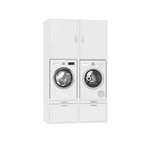 Waschturm Waschmaschinenschrank Twin collection 4.3 Weiß