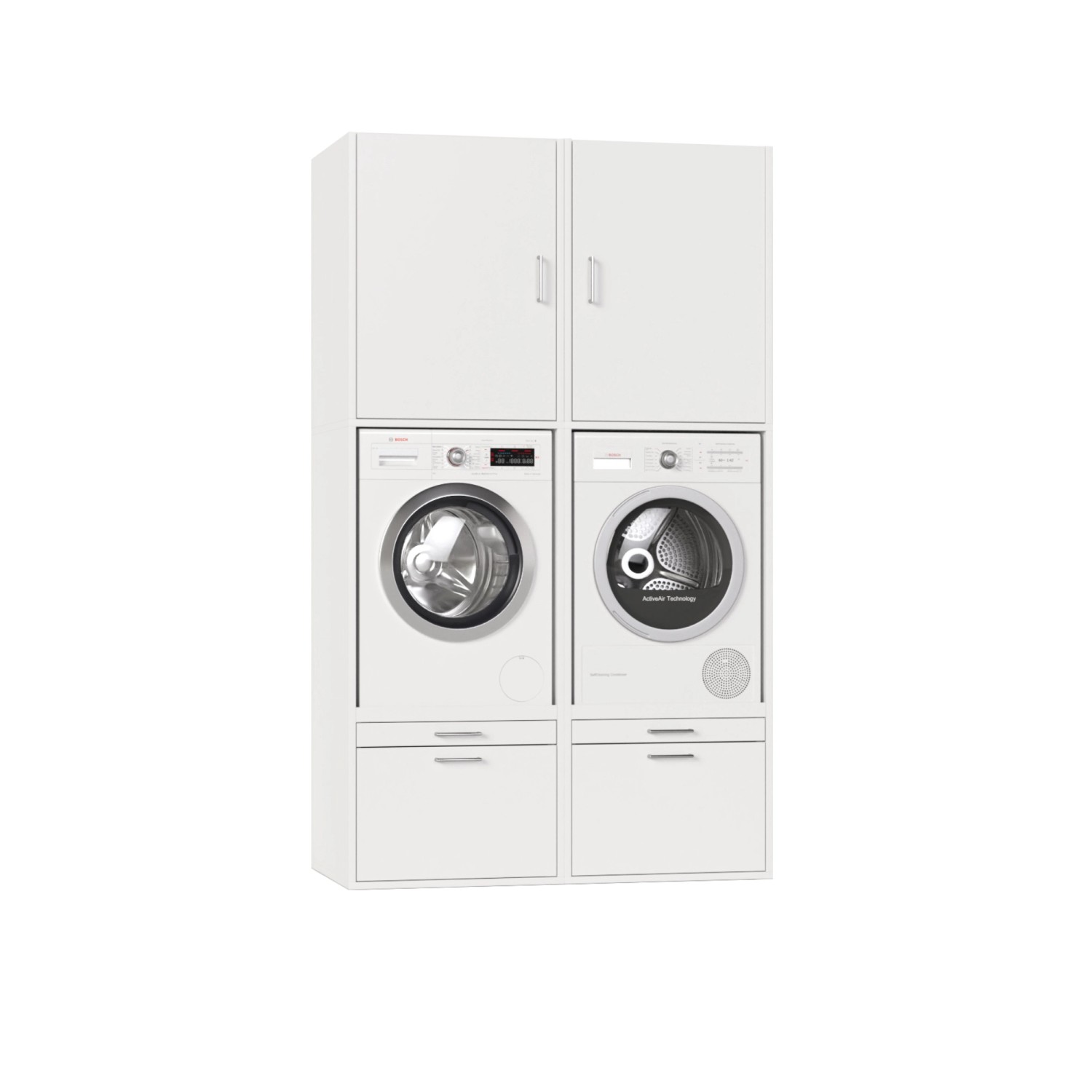 Waschturm Waschmaschinenschrank Twin collection 4.3 Weiß günstig online kaufen