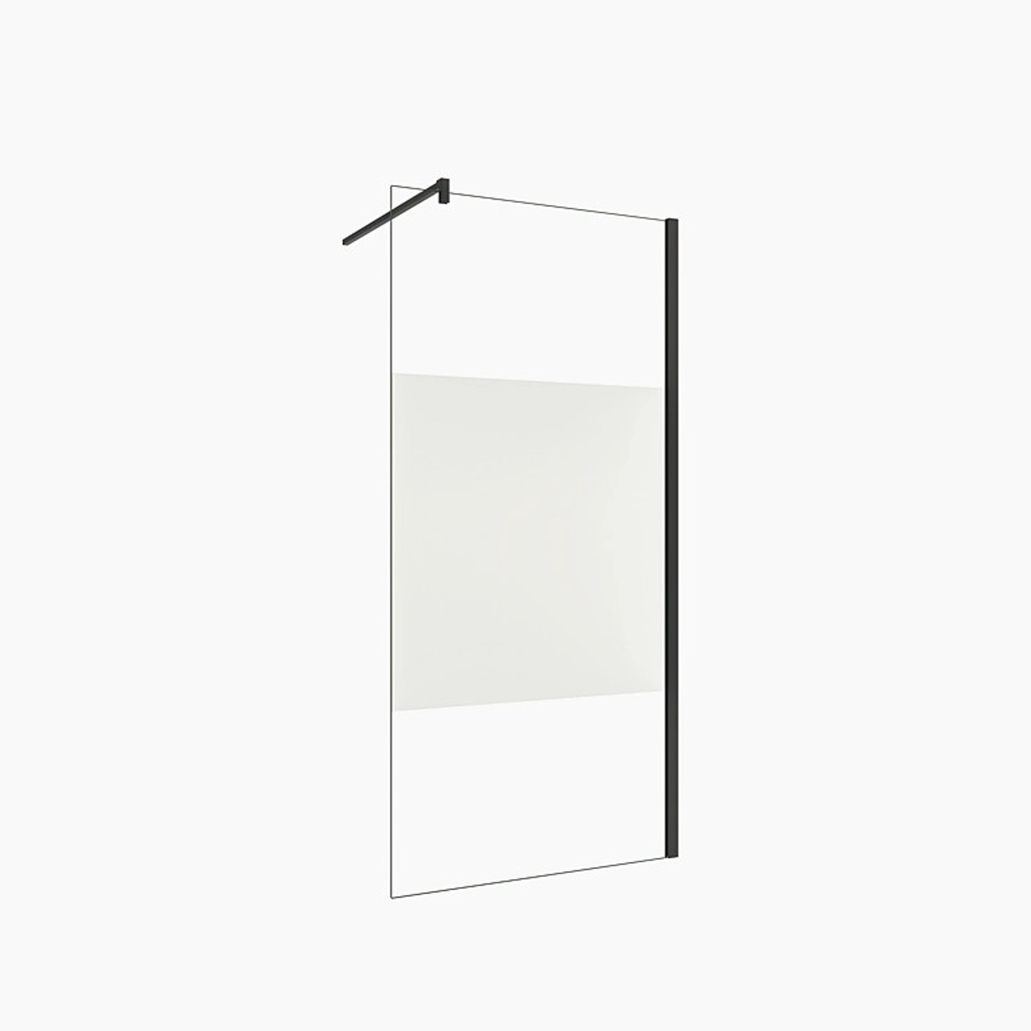 Duschparadies 110 x 200cm Walk in Dusche 10mm Nano Glas Duschwand Milchglas günstig online kaufen