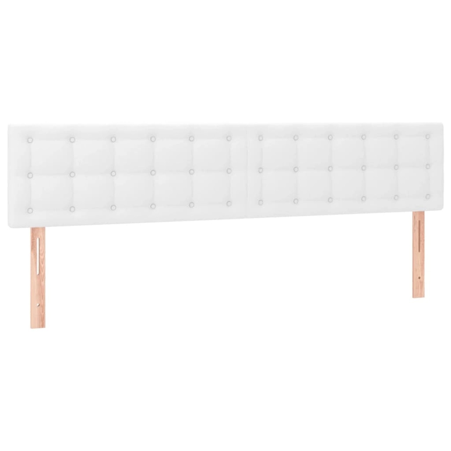vidaXL LED Kopfteil Weiß 200x5x78/88 cm Kunstleder 3121721