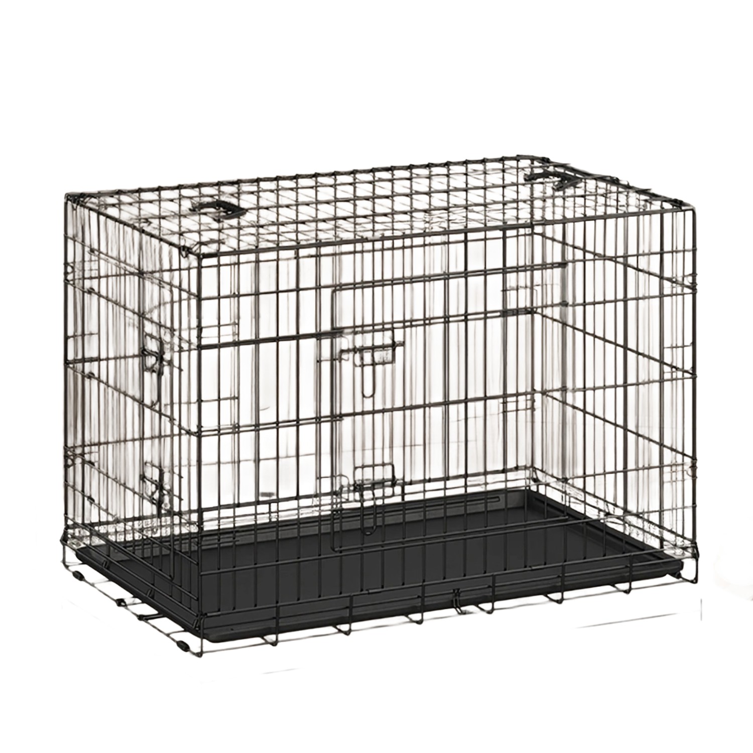 Feandrea Hundekäfig 92,5 cm x 57,5 cm x 64 cm Schwarz