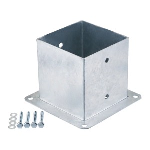 SOTECH Pfostenträger Bodenanker Zum Aufschrauben Vierkant 140 x 140 mm Feuerverzinkt