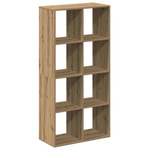 vidaXL Raumteiler-Bücherregal Artisan-Eiche mit 8 Fächern. Modernes Regal aus Holzwerkstoff.