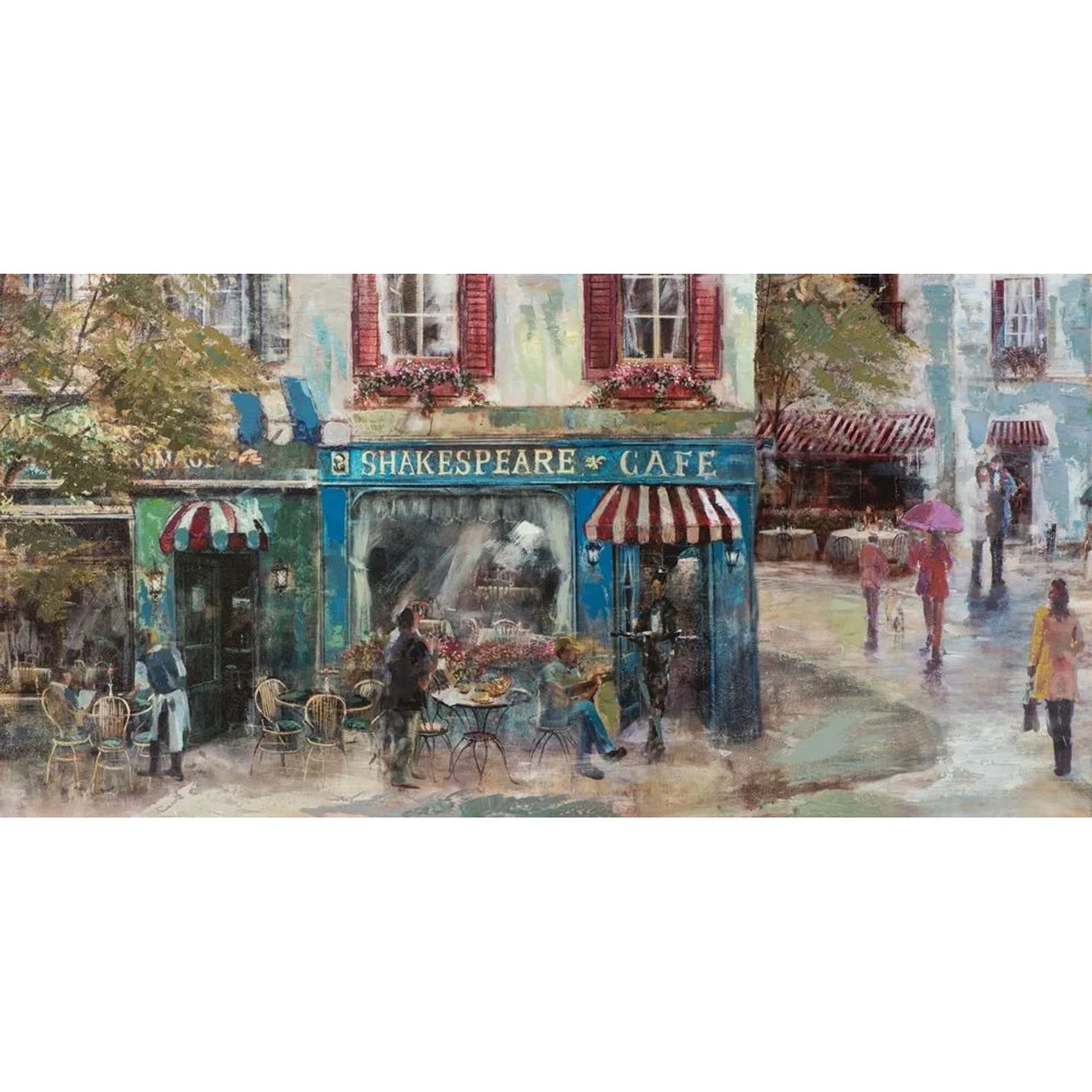 Art Universe Leinwandbild Shakespeare Café 70 x 140 cm