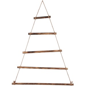 Brauner House of Seasons Deko-Weihnachtsbaum aus Holz zum Aufhängen. Weihnachtsdekoration.