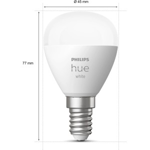Philips Hue Luster E14 Lampe, warmweißes Licht, 470 lm, Detailansicht.