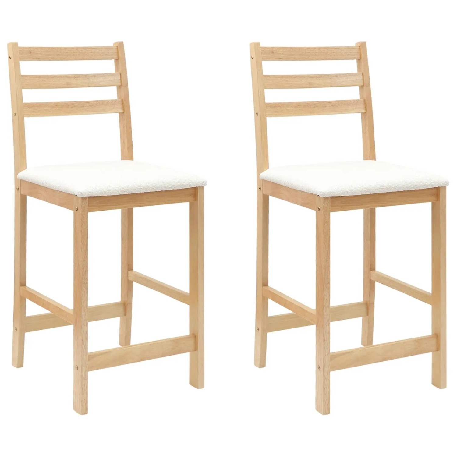 vidaXL Esszimmerstühle 2 Stk Natur 40 x 47,5 x 99,5 cm 42020473