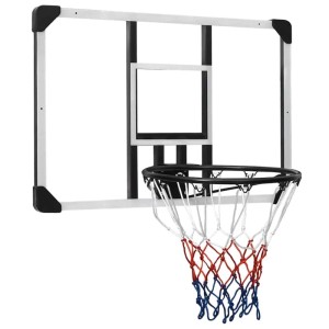vidaXL Basketballkorb Transparent 90x60x2,5 cm Polycarbonat 93669