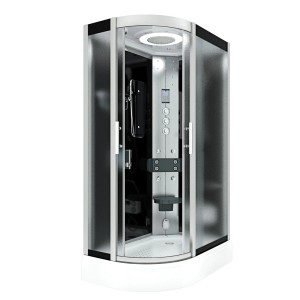 AquaVapore Duschkabine D60-73M3L-EC, 120x80 cm, mit Dampfsauna und Glasregal.