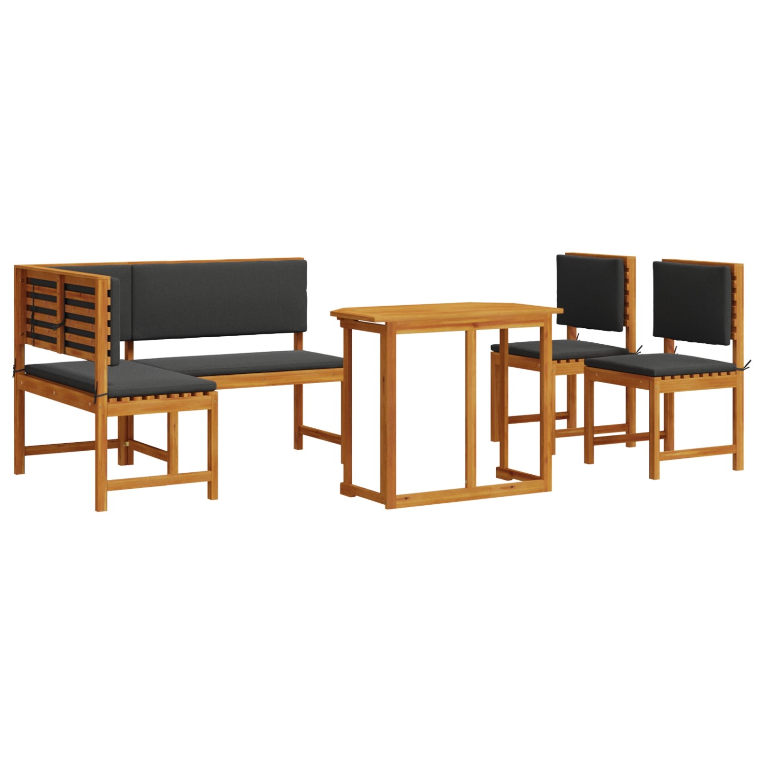 vidaXL 4-tlg Garten-Essgruppe mit Kissen Massivholz Akazie 3329102 günstig online kaufen