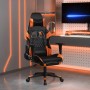 vidaXL Gaming-Stuhl mit Massage & Fußstütze Schwarz Orange Kunstleder 345528_2