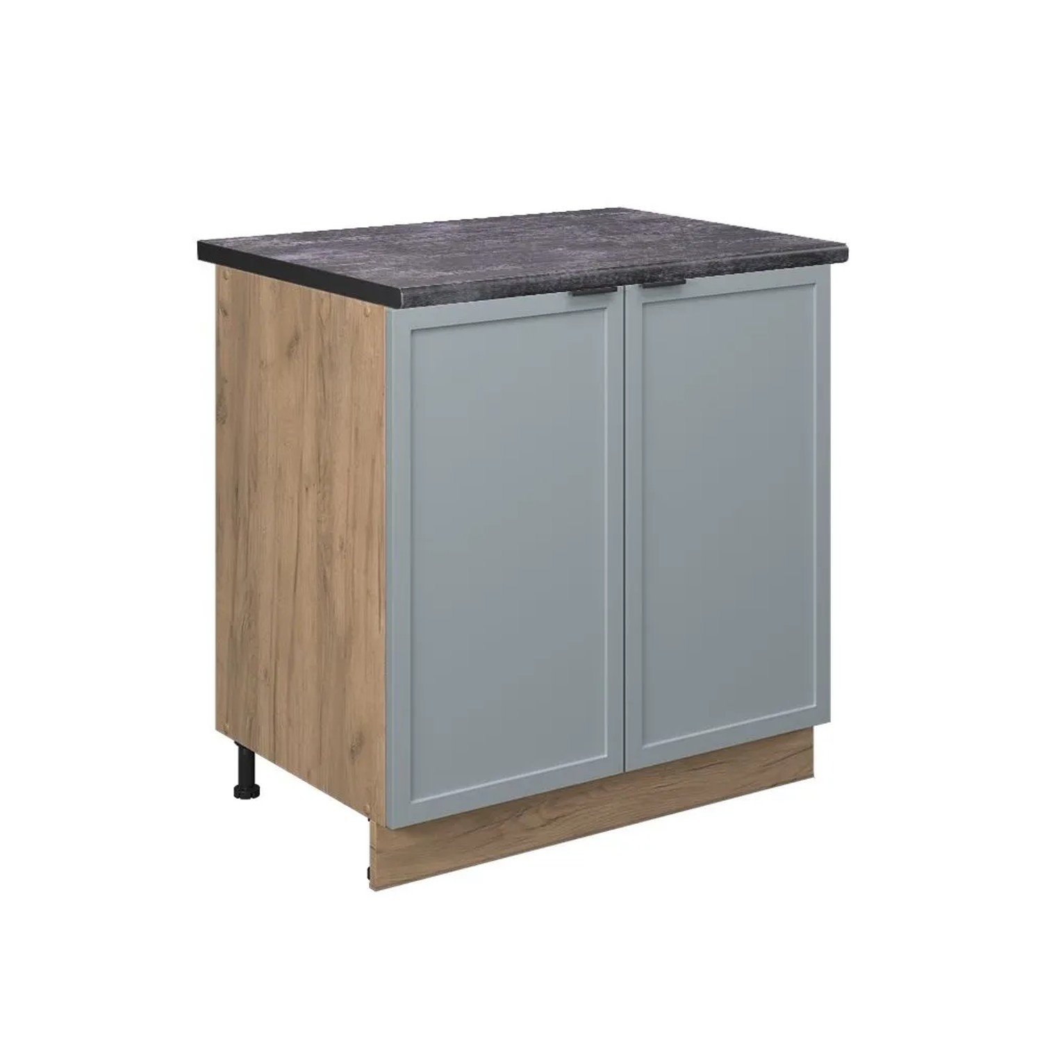 Vicco Küchenunterschrank Fame-Line HellBlau-Grau 80 x 82 mit Regal AP Anthrazit Art Nr 50761