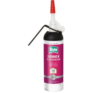 Sista Acryl Dichtstoff Spender für Innen, Weiß, 100ml. Zum Füllen und Ausbessern von Fugen.