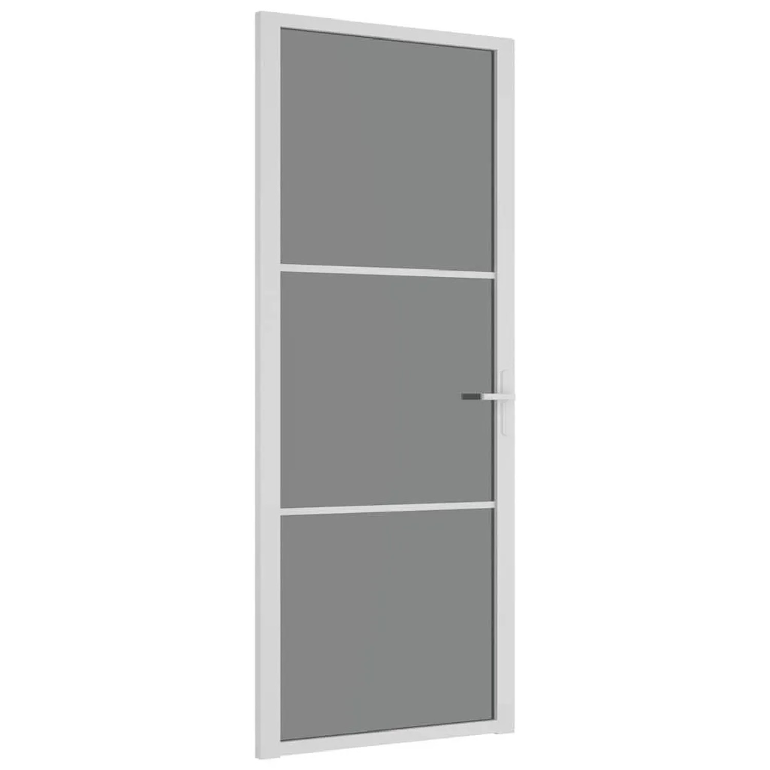vidaXL Innentür 83x201,5 cm Weiß ESG-Glas und Aluminium 350585