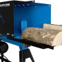 Güde Holzspalter GHS 500/6,5TE in Blau mit Holzstücken auf Ablagetisch.