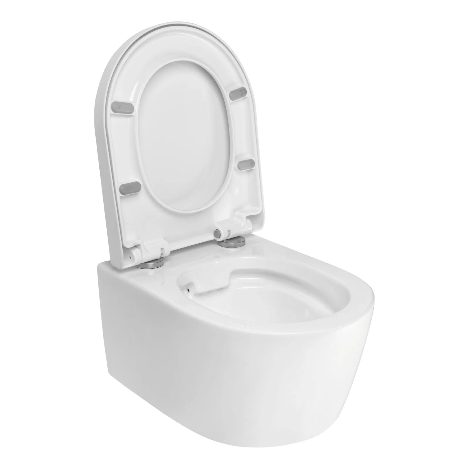 Calmwaters Wand-WC Spülrandlos Set WC-Sitz Absenkautomatik 