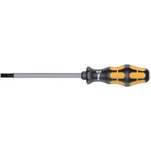 Wera 977 TORX Schraubendreher mit ergonomischem schwarz-gelbem Kraftform Griff, grauer Klinge und schwarzer Spitze.