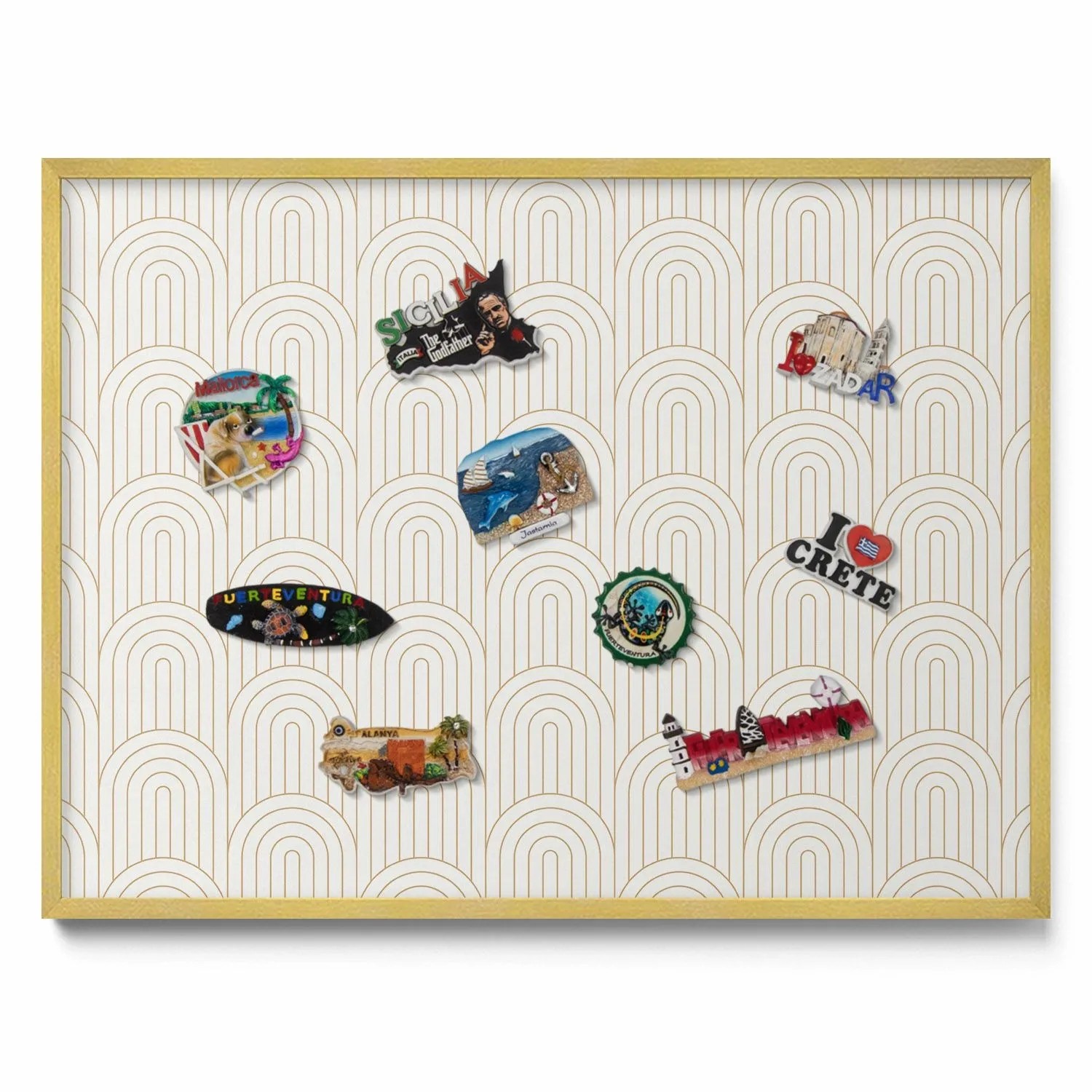 Tulup Magnettafel Magnettafel Dekorativ Bedruckt Lineare Regelmäßige Bögen günstig online kaufen