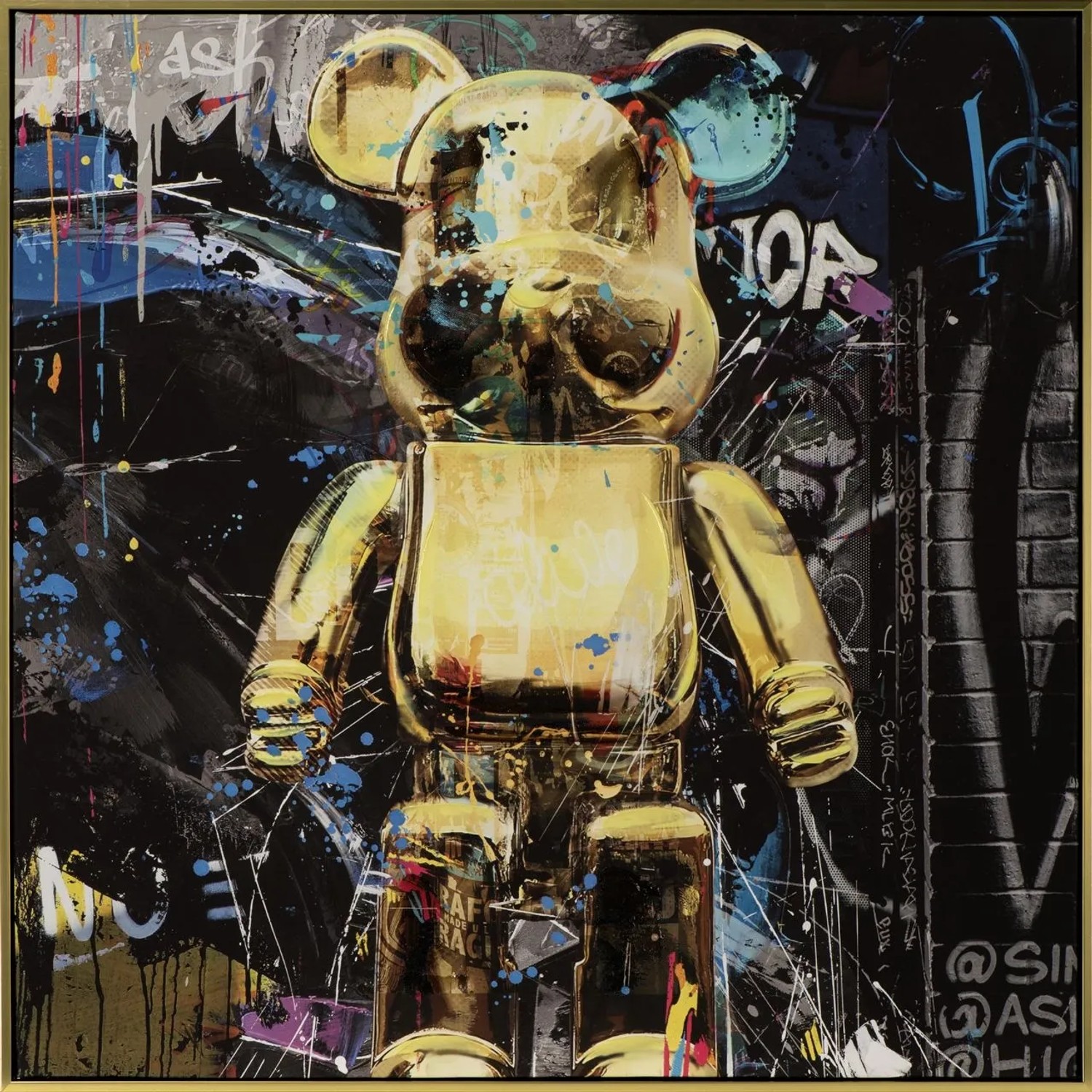 Art Universe Leinwandbild It Is A Golden Bear 80 x 80 cm