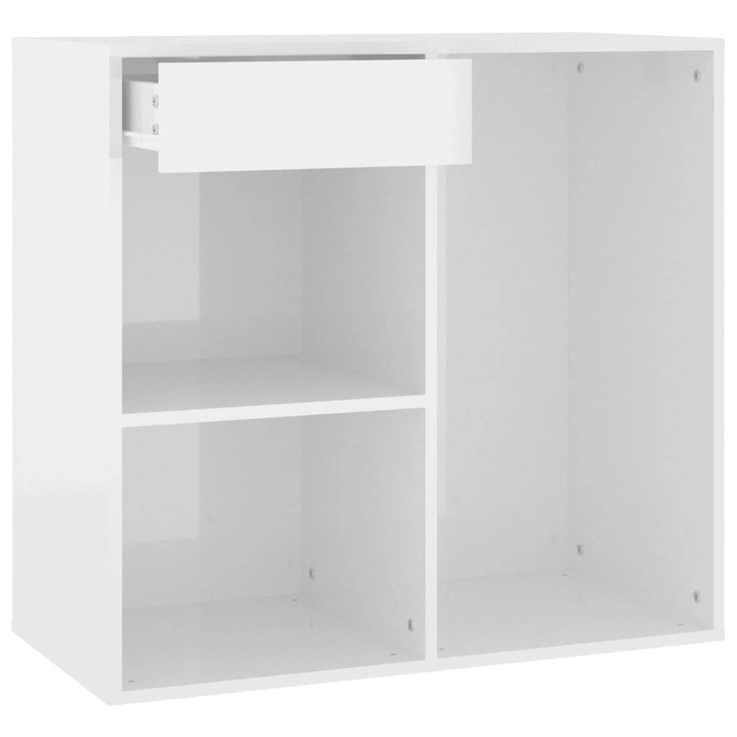 vidaXL Kosmetikschrank Hochglanz-Weiß 80x40x75 cm Holzwerkstoff günstig online kaufen