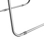 Detailaufnahme des silbernen Metallgestells vom Mojawo Campingstuhl, Outdoorstuhl.