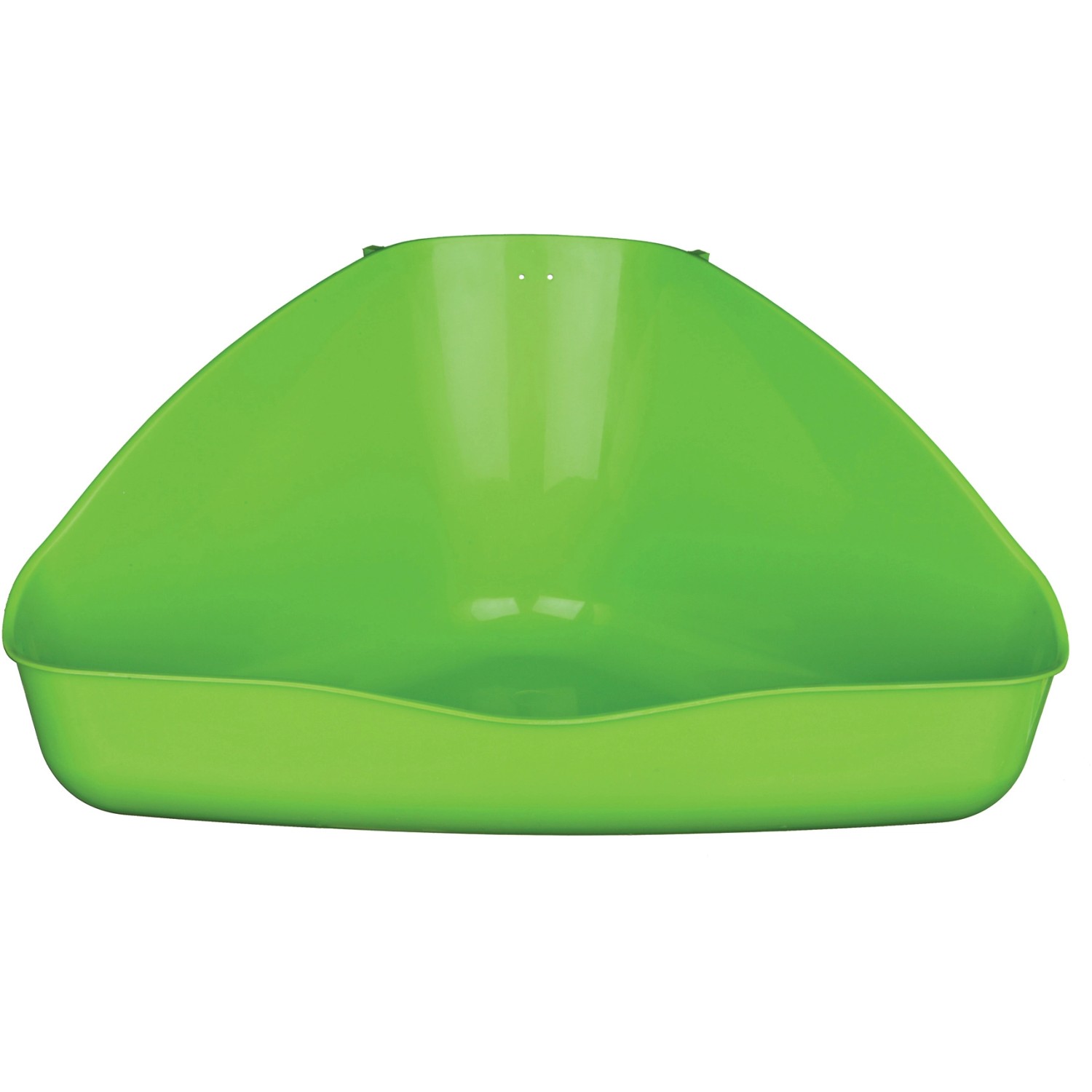 Grüne Trixie Ecktoilette für Kleintiere, 45x21x30 cm, aus Kunststoff, für Käfigzubehör.