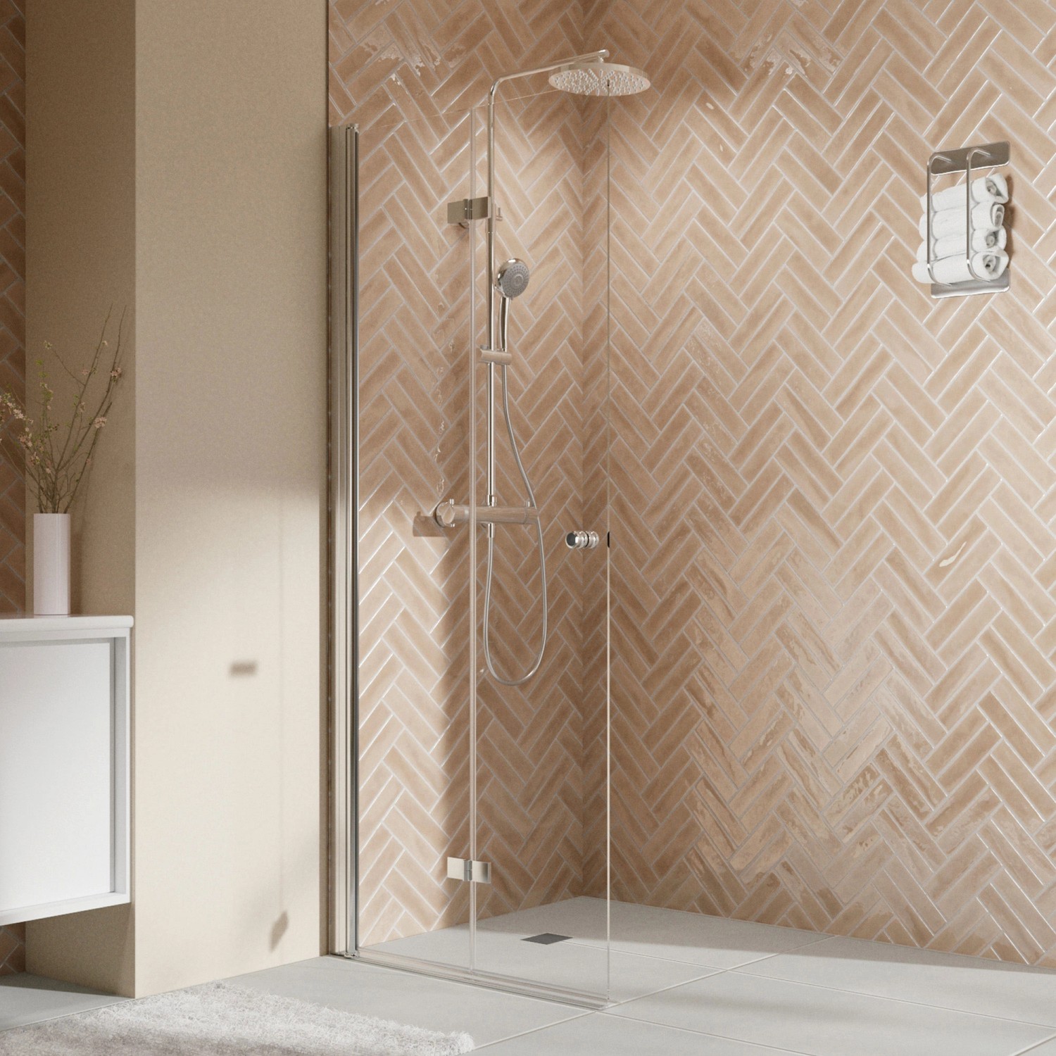 Breuer Drehfalttür Elana 2.0 Walk-In Klarglas inkl. CER+ 200 cm x 100 cm Li günstig online kaufen