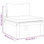vidaXL Garten-Lounge-Set, 4-teilig, Akazie massiv, creme Kissen. Gartenmöbel für Terrasse und Garten.