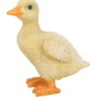 Gelbes Deko-Entenküken, 11 cm, aus Polyresin für die Gartendekoration.