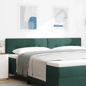 vidaXL LED Kopfteil mit LED-Lichtleisten Grün 200 cm Polyester 3338171