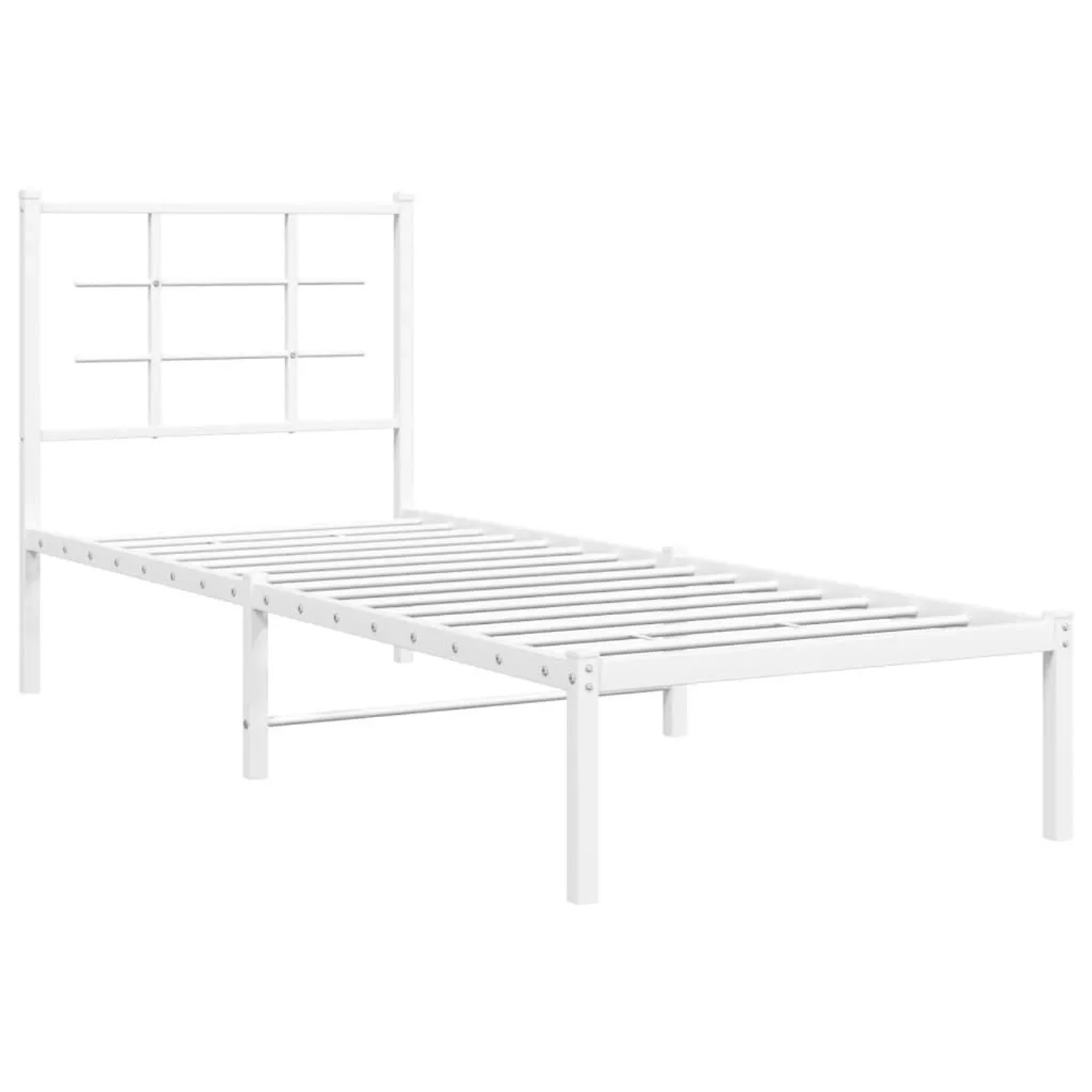 vidaXL Bettgestell mit Kopfteil Metall Weiß 80x200 cm 355601 günstig online kaufen