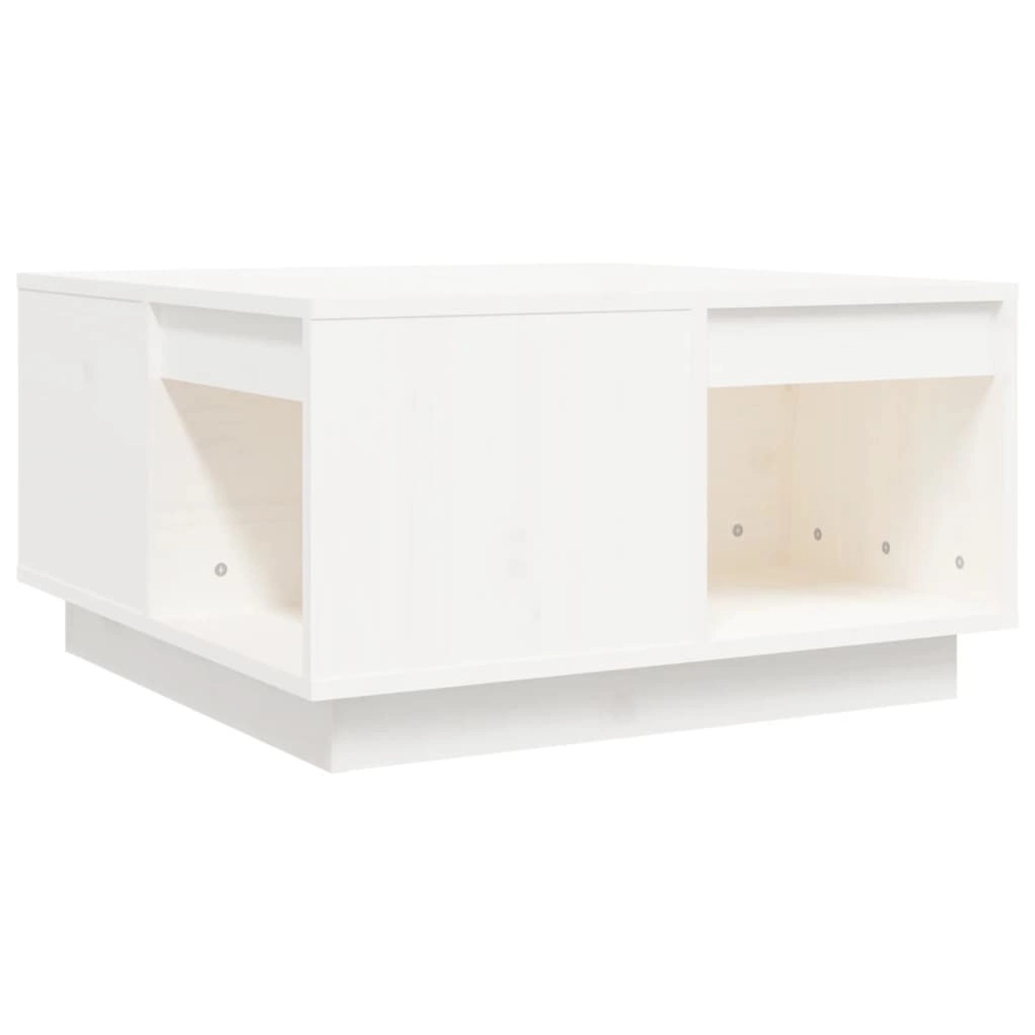 vidaXL Couchtisch Weiß 60x61x32,5 cm Massivholz Kiefer 814530 günstig online kaufen
