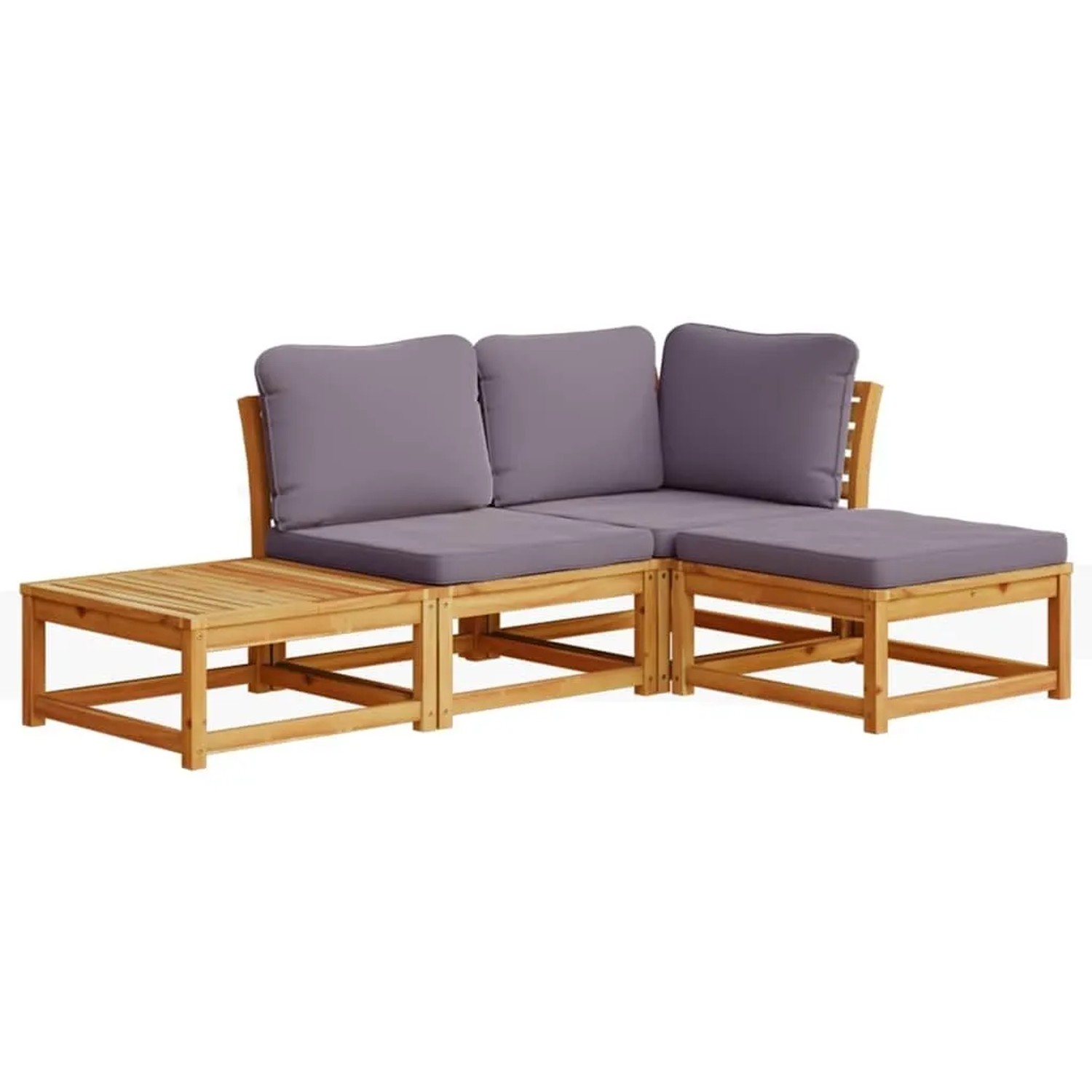 vidaXL 4-Tlg Garten-Lounge-Set mit Kissen Massivholz Akazie 3214307