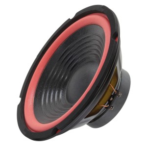 Rockwood Basslautsprecher, 200mm, 4 Ohm, mit roter Schaumstoffsicke für Tiefton im Lautsprechersystem.