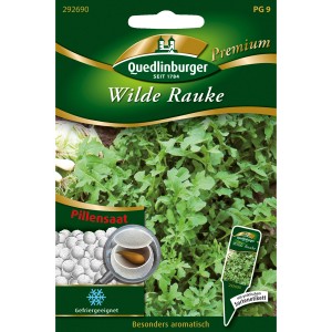 Packung Quedlinburger Wilde Rauke Pillensaat, Gemüsesamen für Kräuter- und Hochbeete.