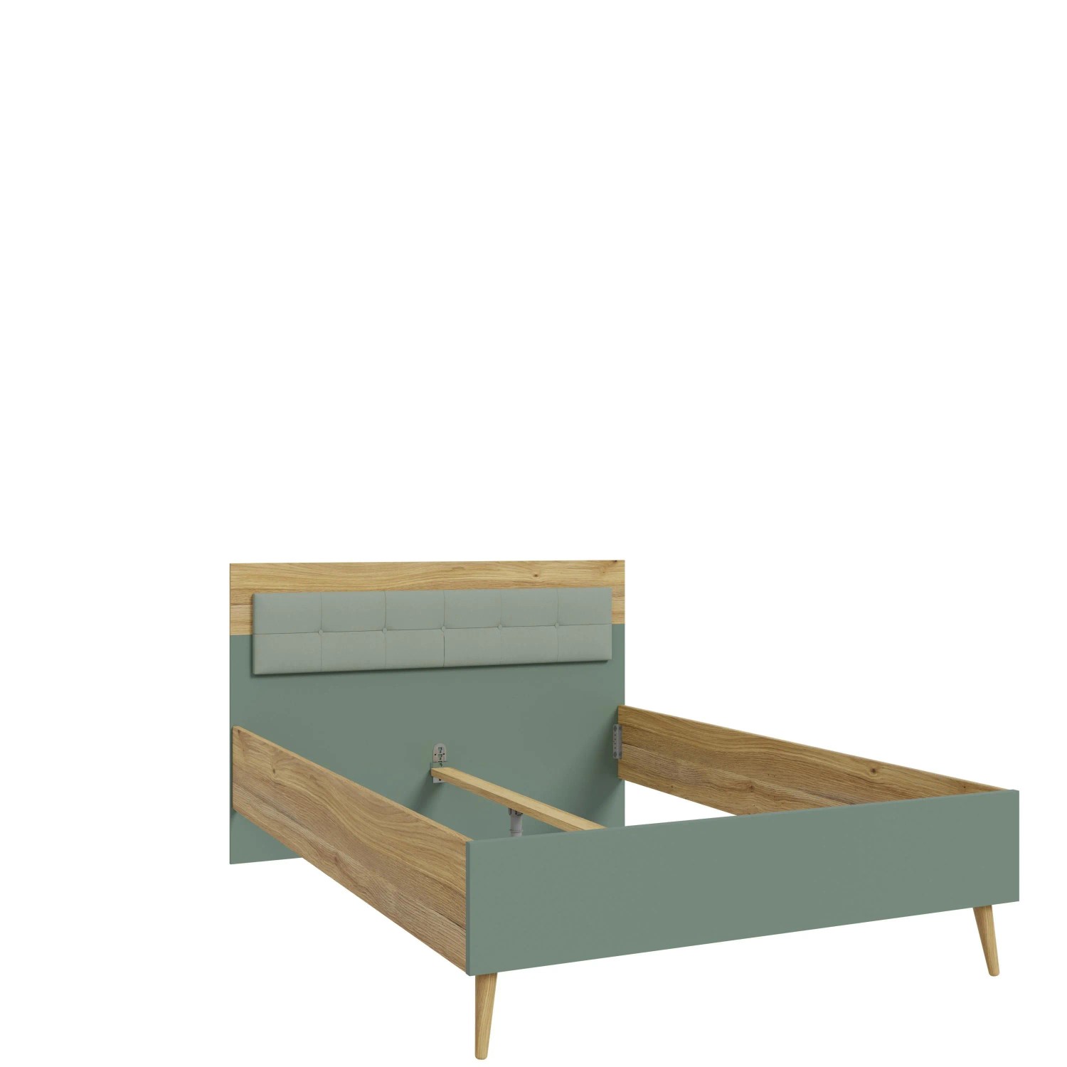 Mömax Bett Whenua Eichefarben/Grün ca. 140x200cm