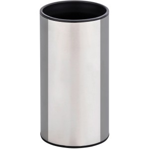 Wenko Zahnputzbecher Detroit aus Edelstahl und schwarzem Kunststoff.