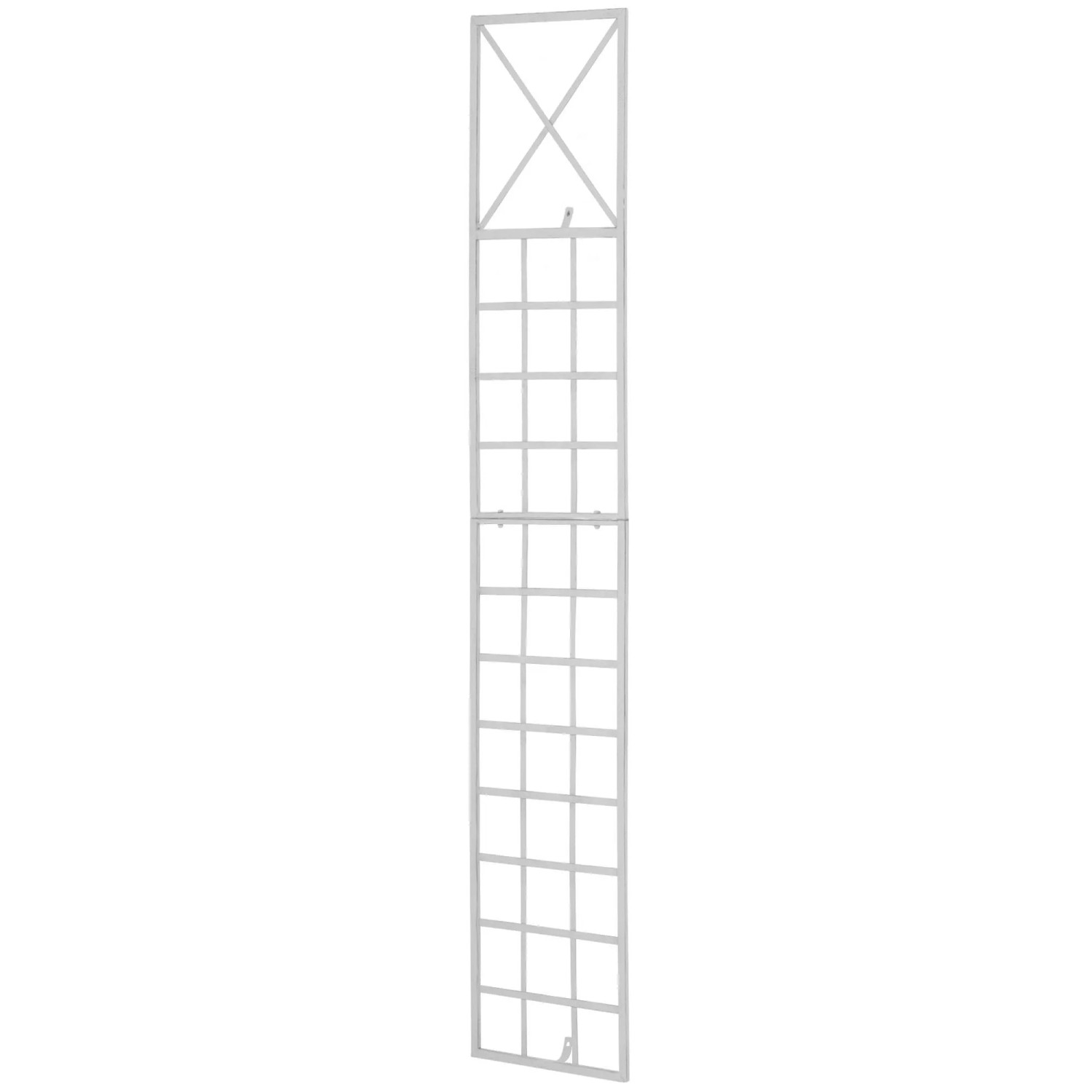 DELUKE Rankgitter HILDE 40x2x198cm Metall Weiß Rankhilfe Kletterpflanzen Gartendekoration